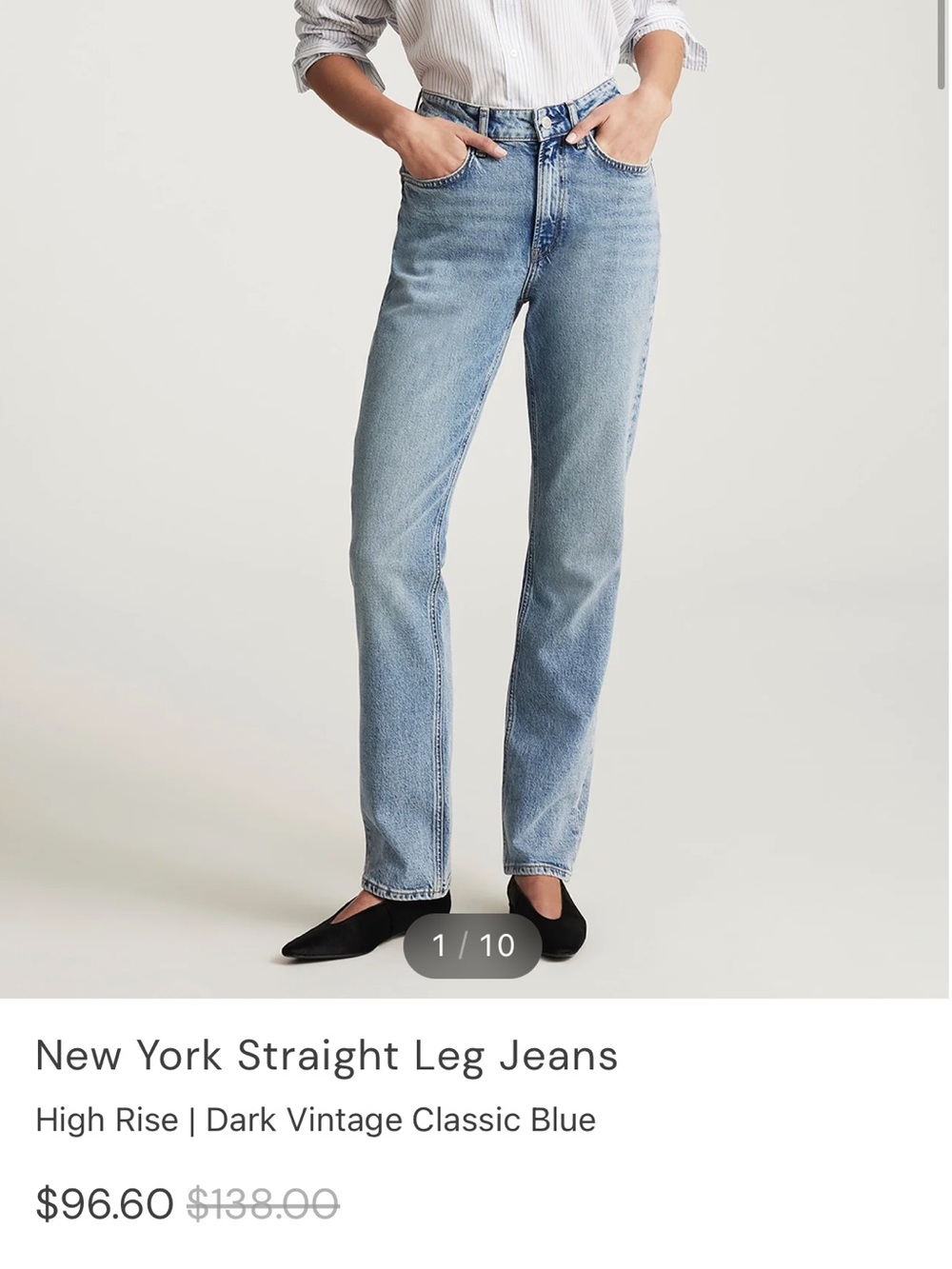 Mavi Straight Leg Jeans - Light Vintage Blue